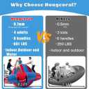 Hongcoral 8.2'x4.8' Inflatable Dome Rocker Water Bouncer, 660LBS Capacity Heavy Duty Lake Float Platform with 8 Handles, Multi-Person Bounce, Climb & Tilt Toy for Pool, Lake and Backyard, 98.4 inches x 98.4 inches x 49.2 inches