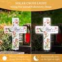 Solar Cross Light Cemetery Dad Cross Grave LED Light Outdoor Garden Memorial Lamp Stake Marker Sympathy Gifts Sign for Loss of Loved One