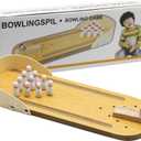 MorTime Mini Wooden Desktop Bowling Game Toy, Classic Desk Ball for Kids