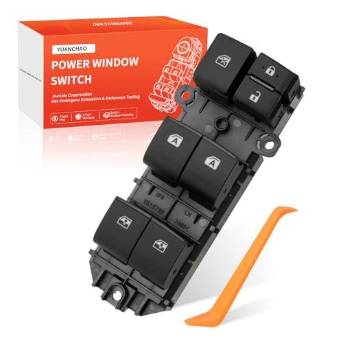 Master Power Window Switch Compatible with Toyota Sienna 2015-2020, Front Left Driver Side Window Control Switch Replaces 84040-08010 84040-0K020 84040-0K021
