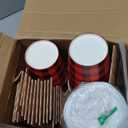 Pickmesh 50 Sets 12oz Winter Baby Shower Party Coffee Cup Sets, Baby It's Cold Outside Snowflake Hot Cocoa Bar Paper Cups with Lids, Sleeves Stirrers for Christmas Birthday Decor