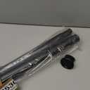 Tension Curtain Rod 43-124 Inches Extra Long Black Heavy Duty Tension Rods Adjustable Curtain Rod No Drilling Spring Loaded Tension Rod for Windows Patio Hold Up Blackout Curtains and Non Slip