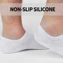 Nroktia 6/10 Pairs Non Slip No Show Socks Womens and Mens Low Cut Invisible Liner Ankle Socks (White)