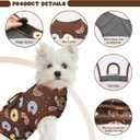 Dog Surgery Suit, Breathable Surgical Recovery Suit for Female Spay Male Neuter, Anti-Licking Surgical Recovery Suit for Abdominal Wounds Skin Disease, Brown, Medium