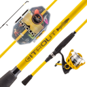 Trout Spinning Combo with 40 Pc Tackle Kit, Yellow
