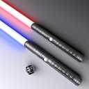 Beyondtrade Lightsabers Alloy Metal Hilt RGB 15 Colors FX Sound Type-C Rechargeable Heavy Dueling Light Swords with Smooth Swing for Birthday Halloween Xmas Present Adults Kids Toys Cosplay
