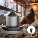 Chicken Water Heater for Winter, 110W Heated Poultry Waterer Base with Thermostat, 11 Inch Poultry Winter Deicer Heated Base with 9.8ft Power Cord, 2PCS (Silver)