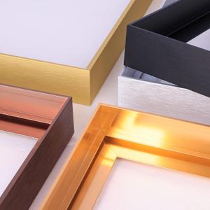 DIY Metal Floating Frame for 36X36 Canvas Painting Art,1 1/2"(3.8cm) Depth, Floater Frame,Mental Frame Kit, Cut to Pieces,Not Include Canvas or Mat Light Gold Frame