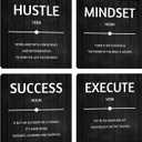 Motivational Wall Decor Inspirational Office Quotes for Living Room Bedroom Canvas Posters Painting 4 Pieces Wall Art Framed Modern Quotes Artwork Wall Decoration Home Decor Office Decor 12X12X4
