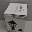 Windben Outdoor Post Light,Waterproof Cast Aluminium Lamp Post Light Fixture,Post Lantern with Pier Mount Base,Matte Black,16.5in,Suitable for Garden,Yard,Driveway,etc