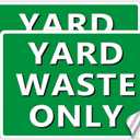 2 Pack Yard Waste Stickers for Trash Can,10" x 7" Vinyl Yard Waste Only Sign,Recycle Decals for Trash Barrels, Strong Self-adhesive,Waterproof & UV-Resistant,Easy to Remove Green