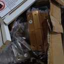 Pamapic 11 Drawers Vanity Desk with Foldable Mirror, Glass Top Makeup Vanity with LED Lights, 3 Lighting Modes, Golden Handles Dressing Table with Chair and Power Outlet (White)