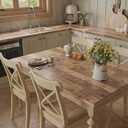 TANONE Wood Contact Paper Kitchen Peel and Stick Wallpaper, Self Adhesive Removable Wallpaper Countertops Waterproof, Shiplap Wall Paper Wood Vinyl Wrap for Cabinets Rustic Brown 35.4" x 236"
