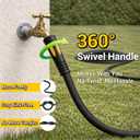 TheFitLife Garden Hose 100 ft - Heavy Duty 100ft Non-Expandable Long Water Hose, No Kinking, Lightweight, Full Property Coverage Without Compromise, 1/2 id x 100 Feet