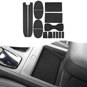 SXCY for 2022-2024 Nissan Frontier Accessories Cup Holder Inserts Liner 2024 Frontier Door Slot Mats Frontier Accessories 2024 Frontier Center Console Liners Mat(4-Door Crew Cab S/SV/Pro-4X) (Black)