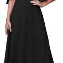 DRESSTELLS Formal Wedding Guest Dresses, 2026 Spring Bridesmaid Party Cocktail Evening Long Prom Lace Dress (Black, XXXL)