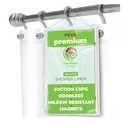 Premium PEVA White Shower Curtain Liner with Magnets & Suction Cups - 70 X 71 in. Long