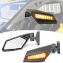 Wsays Side Rear View Mirrors with LED Turn Signal Lights Compatible with Can Am Maverick X3 XDS XRS Max R Turbo 2017-2025