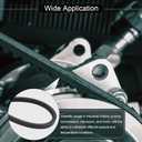 uxcell 2Pcs AX23 EPDM V-Belt, Raw Edge Cogged Industrial Rubber V Belt 1/2" Width x 25" Outer Circumference
