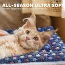 Mora Pets Dog Bed Crate Pad Ultra Soft Pet Bed with Cute Star Print Washable Crate Mat for Large Medium Small Dogs Reversible Fleece Dog Crate Kennel Mat Cat Bed Liner 21 x 12 inch Dark Blue