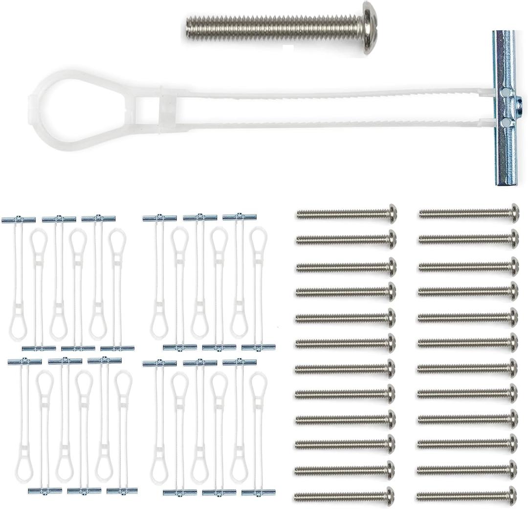CondoMounts EDA1426 Universal Wall Mounting Anchors for Steel and Metal Studs | TV Mount | Cabinets | Holds 90lbs | Includes 25 Elephant Anchor Set
