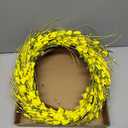 GTIDEA 24" Spring Wreaths for Front Door Artificial Forsythia Flower Wreath on Grapevine Yellow Wreath with Green Leaves Silk Floral Wreath for Home Indoor Wall Window Garden Porch Farmhouse Decor