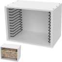 Puzzle Storage Case, Puzzle Holder Storage, Puzzles Shelf Holds Ten 11.81 inch Children's Puzzle Boards, Kids Puzzles Storage for Small Puzzle Board Storages(White)