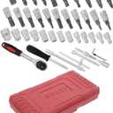 Alipis Car Repair Tool Kit 46pcs Socket Ratchet Wrench Set Compact Tool Kit Small Socket Set Chrome Vanadium Steel Home Garage Auto