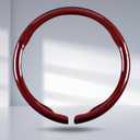 Car Steering Wheel Cover Carbon Fiber Snap On Steering Wheel Accessories Wrap 14.5-15 inch Universal Grip Anti-Skid Protector, Glossy Red