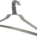 10 Pack Steel Metal Wire Hangers Adult Coat Clothes Hangers - 13 Gage Thickness Silver Color Galvanized Metal Wire Hanger