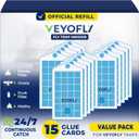 VEYOFLY Fruit Fly Traps for Indoors Refill, Gnat Traps for House Indoor, Fly Catcher, Fly Trap, Fly Trap, Plug in Catch for Fruit Flies, Moths, Gnats, Mosquito Trap (Pack of 15 Refills) (White)