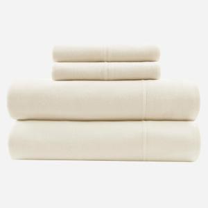 Intelligent Design Sheet Set Cotton Jersey Knit Blend, Soft & Breathable Sheets All Season Cotton Blend Sheet Set Feels Cool & Smooth, Deep Pocket Fits Up to 16" Mattress, Twin Oatmeal 3 Piece (Cream)