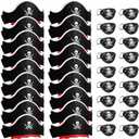 Legigo 48 Pcs Pirate Hat with Eye Mask - Classic Costume Cap Accessories for Pirate Party Cosplay Caribbean Dress, Black