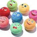 SCHITEC Squeaky Dog Toys, [8 Pack] Soft Stuffed Plush Balls with Squeakers, Interactive Fetch Play for Puppy Small Medium Pets (Medium 2.9")