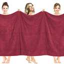 American Soft Linen 100% Cotton 600 GSM Turkish 40x80 Oversized Bath Towel Sheet, Extra Large Adult Towels for Bathroom, Bordeaux Red Bath Sheet
