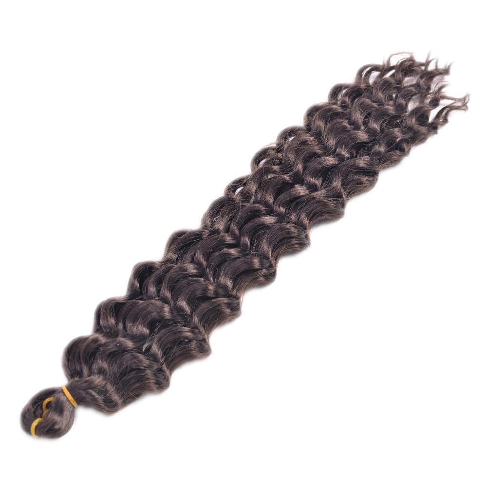 Water Wave Twist Crochet Hair Natural Synthetic Crochet Braids Hair Ombre Braiding Hair Extensions For Women 4 22inches#1Pcs