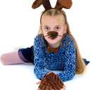 Syhood Puppy Dog Costume Set Ears Headband Bowtie Nose Tail Paw Gloves Accessories for Carnival