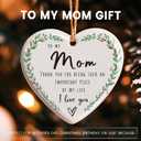 3 x Gifts for Mom Birthday from Daughter, Son, I Love You Mom Ceramic Ornament, Cute Mum Gift for Mama Retirement Gift Idea, Christmas Stuff for Mommy
