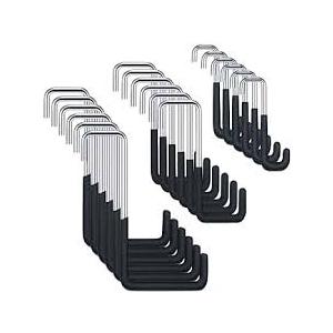 Hotop 20 Pcs Rafter Hanger Heavy Duty Large S Hooks Rafter Hanger for Garage Ladder Bike Fence Storage Organizer S Shaped Hooks(Black)
