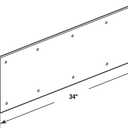 Prime-Line MP4618 Kick Plate, 8 In. x 34 In., Brite Brass on Aluminum Door Kick Plate (Single Pack)