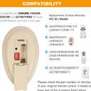FAN35T Ceiling Fan Remote Control Replacement for Allen+Roth, Kichler, 3-Speed, Light Dimmer, Learn Key, 303.9MHz,with Wall Holder,Easy to Program