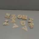 Double Layer Wooden Greek Letters 2 inch Unfinished Wood Greek Alphabets Letters 24Pcs Small Wood Letter for Crafts Paddle DIY Painting Arts Project Home Wall Decor (2 inch-24 pcs)