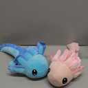 ZEKLZD Axolotl Plush Toy,14" Axolotl Stuffed Animal,Salamander Axolotl Plush Doll Gifts for Boys Girls Birthday Christmas, New Year (Blue+Pink)