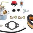 640152 Carburetor for Tecumseh 640152A 640023 640051 640140 640260B HM80 HM90 HM100 8hp -10hp Tecumseh Engine Coleman PowerMate 5000 watt Generator Carb with Air Filter Spark plug