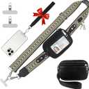 Clip and Go Cell Phone Pouch Lanyard Crossbody with Wallet | Adjustable Strap, Leather Purse Strap, Wrist Strap, For Women