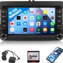 1+32GB Android Car Radio Stereo for Volkswagen VW Jetta Tiguan Beetle Passat Golf Polo Skoda 7" Touch Screen Car Stereo with GPS Navigation WiFi Bluetooth FM RDS Audio Receiver Dual USB SWC Head Unit