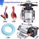 Fuel Transfer Pump Kits, 12 Volt Electric Fuel Transfer Pumps, High Efficiency Self-priming Pumps for Pumping Gasoline, Diesel, Kerosene, Water and Liquids
