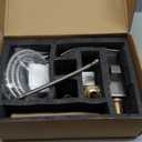 Waterfall Roman Tub Faucet with Hand Shower, Deck Mount Tub Filler Bathtub Faucet with Sprayer, Brass Widespread 3 Hole Bathtub Shower Faucet Set Brushed Nickel