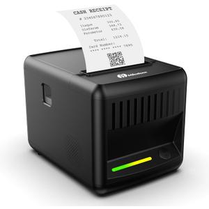 Milestone P80E POS Receipt Printer, 80mm USB Thermal Receipt Printer with Auto Cutter & Audio-Visual Alerts, Restaurant Kitchen Retail Printers with USB Ethernet Cash Drawer Support Windows Mac, Black