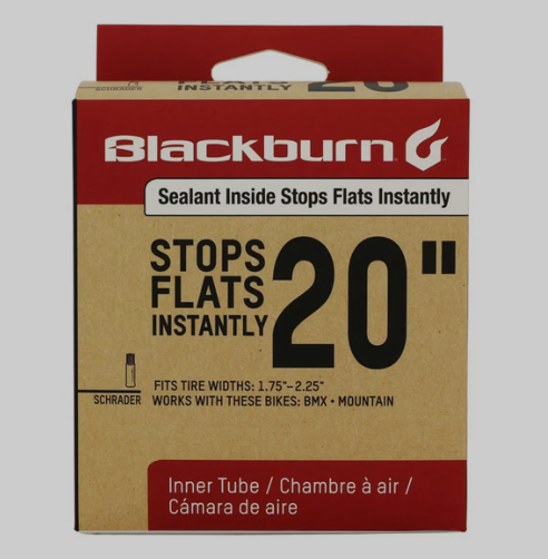 Blackburn 20" x 1.75-2.25" Schrader Heavy Duty Bicycle Inner Tube with tire levers